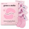 Grace & Stella Award-Winning Under Eye Masks – Vegan Eye Patches for Dark Circles, Puffiness, Undereye Bags, and Wrinkles – Perfect Christmas Gifts for Women and Moms (24 Pairs, Pink)